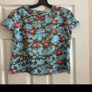 Banana Republic Blue Chiffon Top, Size S